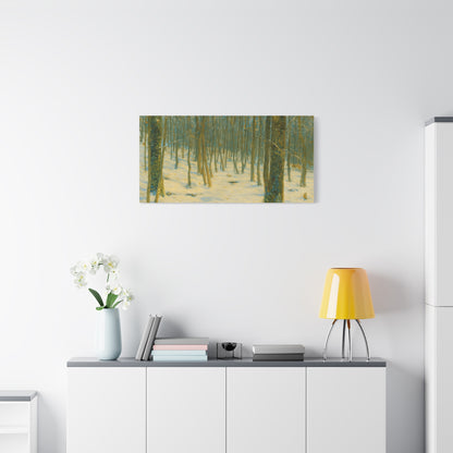 Winter Forest Matte Canvas Art Print, Nature Decor, Stretched Wall Art, Home Decor, Rustic Cabin Decoration, Gift for Nature Lovers