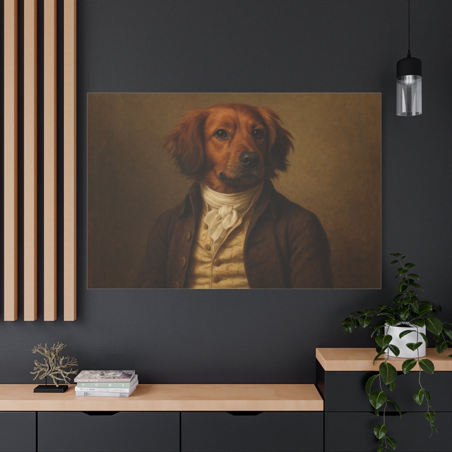 Regal Dog Portrait Matte Canvas