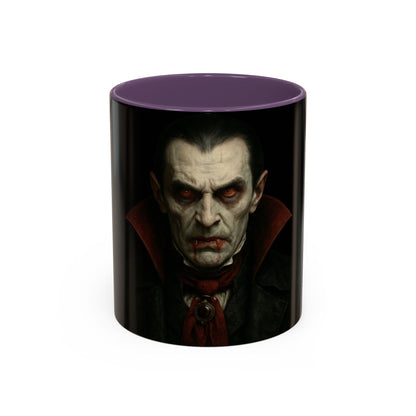 Gothic Dracula Vampire Accent Coffee Mug | Spooky Halloween Gift, Unique Home Decor, Collector's Mug, Coffee Lover's Gift