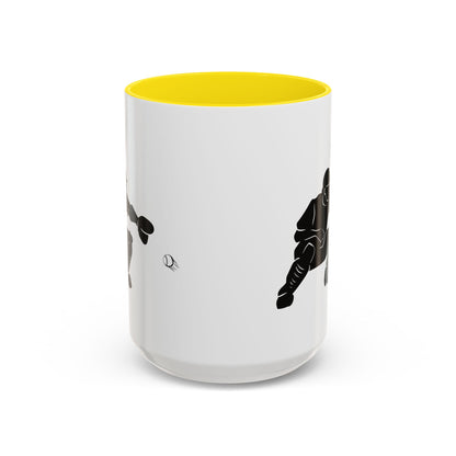 Baseball Catcher Coffee Mug, Sports Gift for Coaches, Black Accent Mug for Fans, Perfect for Birthdays & Celebrations, Unique Cup