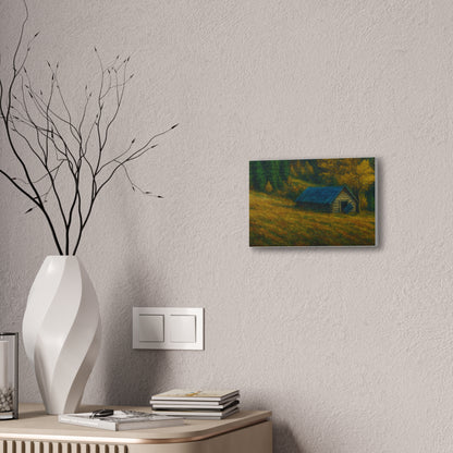 Rustic Canvas Wall Art, Nature Landscape Painting, Autumn Decor, Farmhouse Wall Art, Cozy Home Decoration