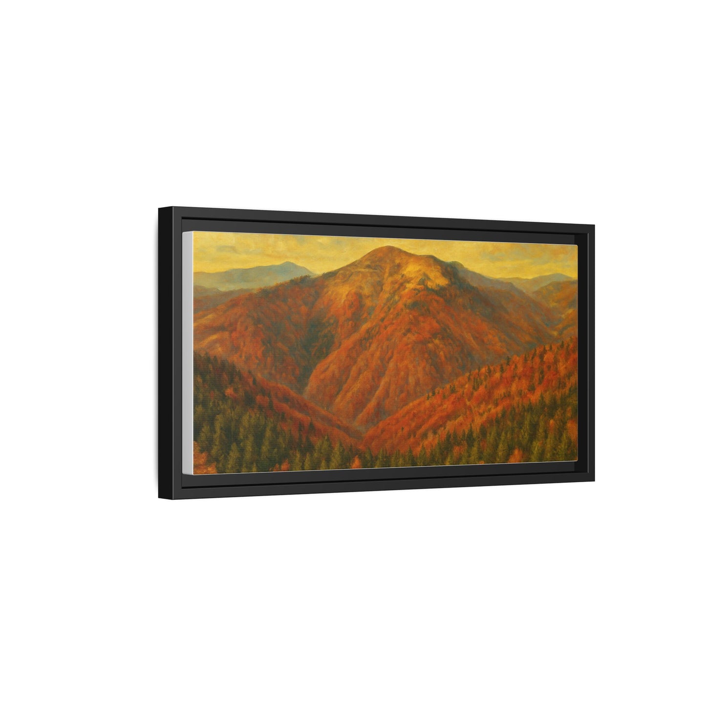 Autumn Landscape Wall Art, Cozy Home Decor, Nature Print, Framed Canvas, Fall Decorations, Gift Idea for Art Lovers