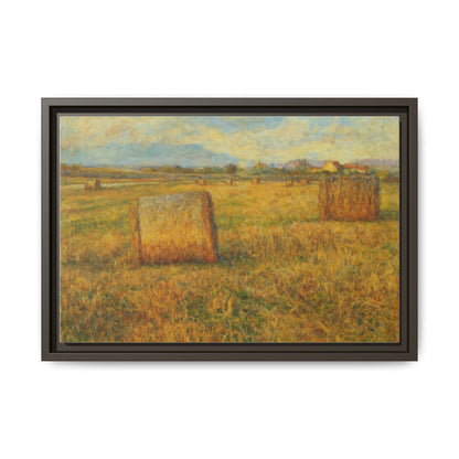 Framed Matte Canvas Wall Art - Rustic Farm Landscape, Country Decor, Home Gallery, Gift for Nature Lovers, Housewarming Decor