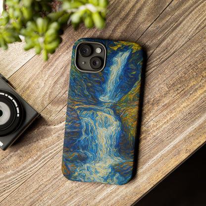 Artistic Phone Case - Waterfall Design, Unique Gift, Phone Accessory, Nature Lover, Original Artwork