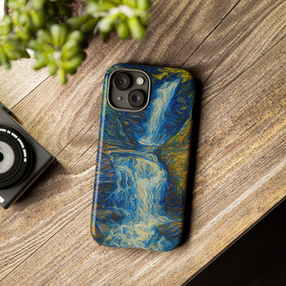 Artistic Phone Case - Waterfall Design, Unique Gift, Phone Accessory, Nature Lover, Original Artwork