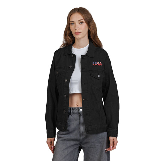 Embroidered Unisex Denim Jacket - Stylish, Casual, Perfect for Summer Outings, Men's & Women's Fashion Statement, Birthday Gift, [...] - product image