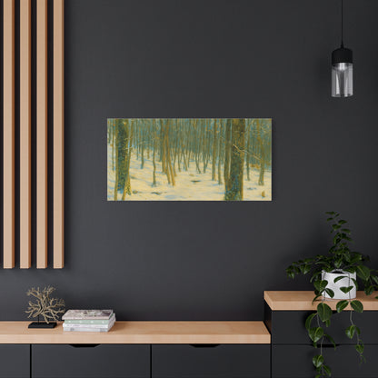 Winter Forest Matte Canvas Art Print, Nature Decor, Stretched Wall Art, Home Decor, Rustic Cabin Decoration, Gift for Nature Lovers
