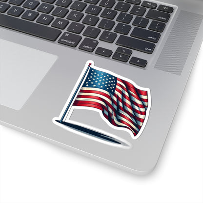 Patriotic Kiss-Cut Stickers | American Flag Decals for Laptops, Water Bottles, Scrapbooking, Fourth of July, Memorial Day