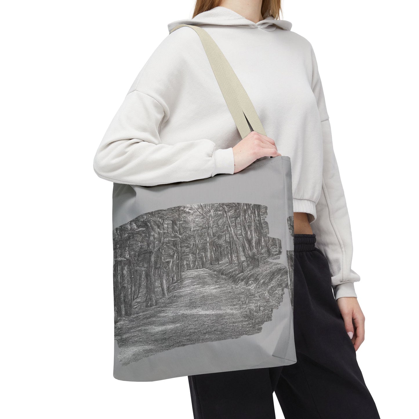 Scenic Path Tote Bag, Reversible Tote, Eco-Friendly Shopper, Outdoor Adventure Bag, Gift for Nature Lovers, Stylish Carryall