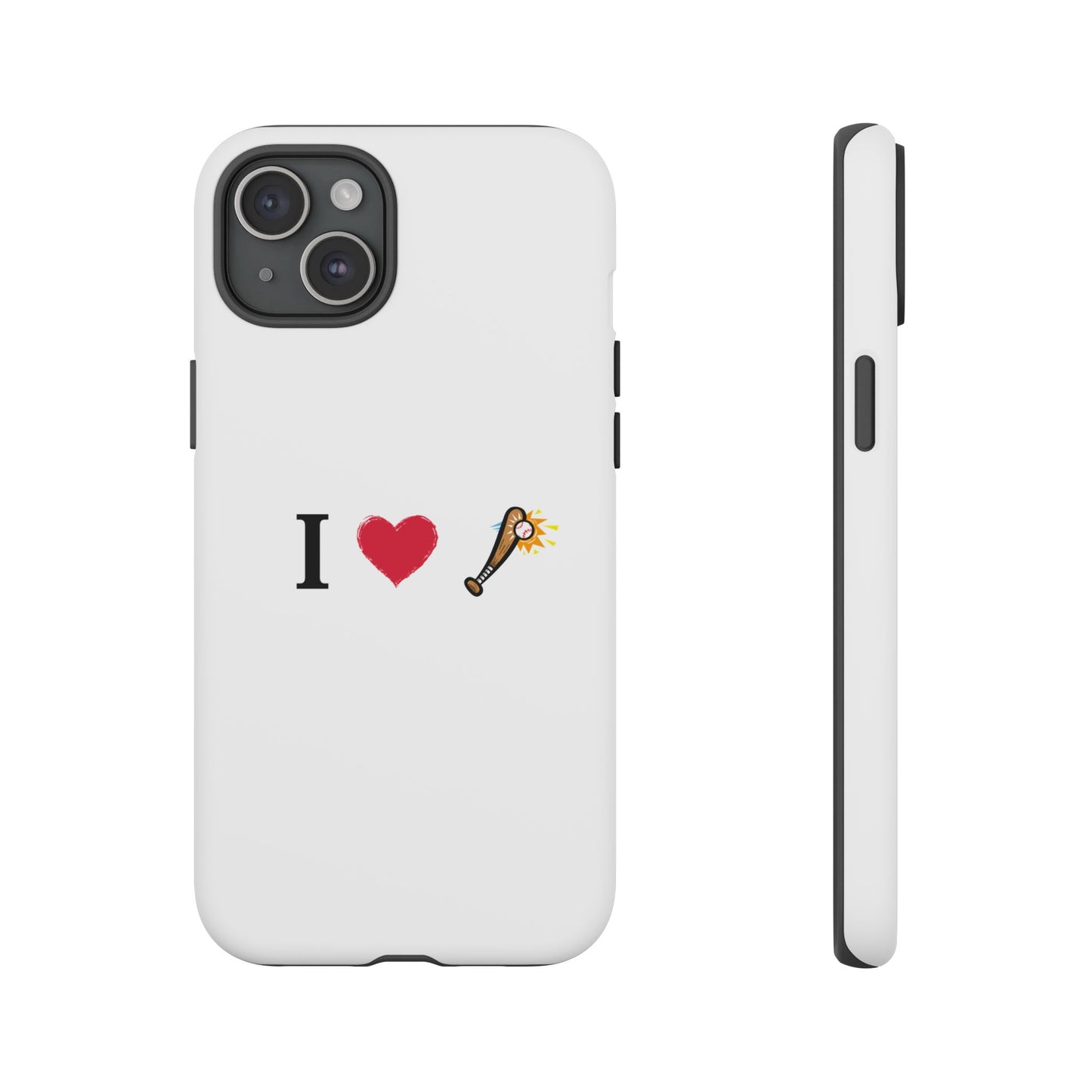 I Love Baseball Vibe Phone Case - Tough Cases for Sports Lovers, Gifts for Athletes, Fun Accessories, iPhone and Android Compatible