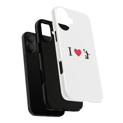 I Love Basketball Phone Case, Sporty Cell Cover, Basketball Gift for Players, Tough Cases, Love for Sports Accessories