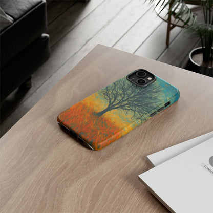 Artistic Phone Case with Tree Design, Nature Lover Gift, Unique Phone Cover, Holiday Present, Eco-friendly Tech Accessories