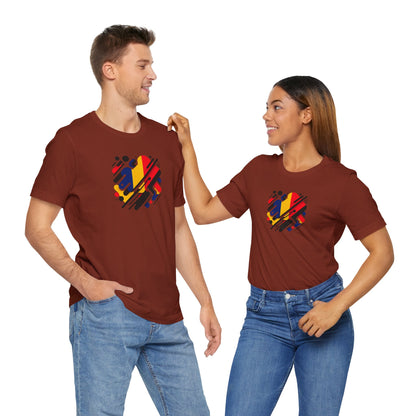 Artistic Heart Unisex Jersey Tee - Vibrant Graphic Tee, Casual Wear, Gift for Art Lovers, Birthday Surprise, Everyday Comfort