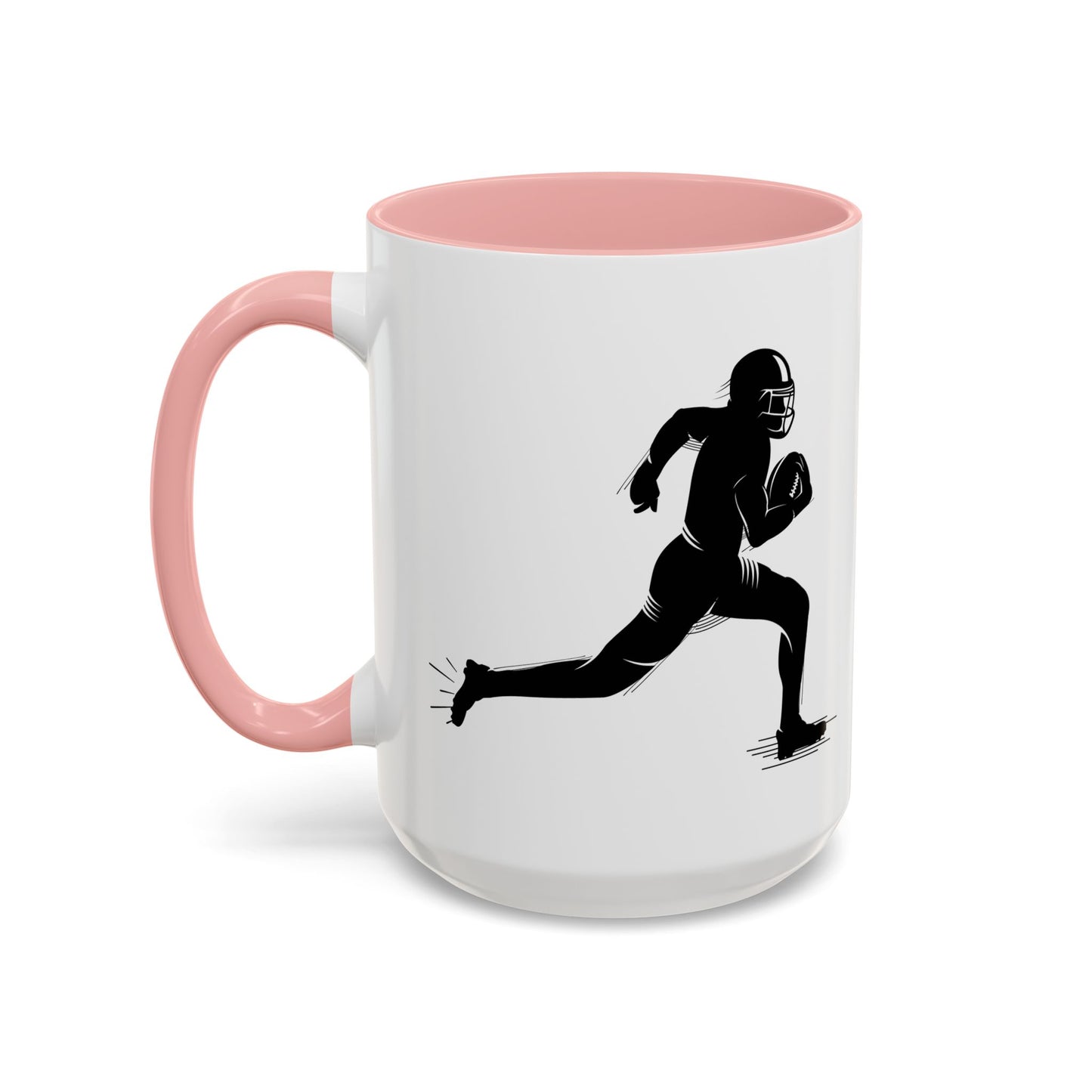 Football Player Themed Accent Coffee Mug, Sports Fan Gift, Unique Mug for Athletes, Coffee Lover, Game Day Essential