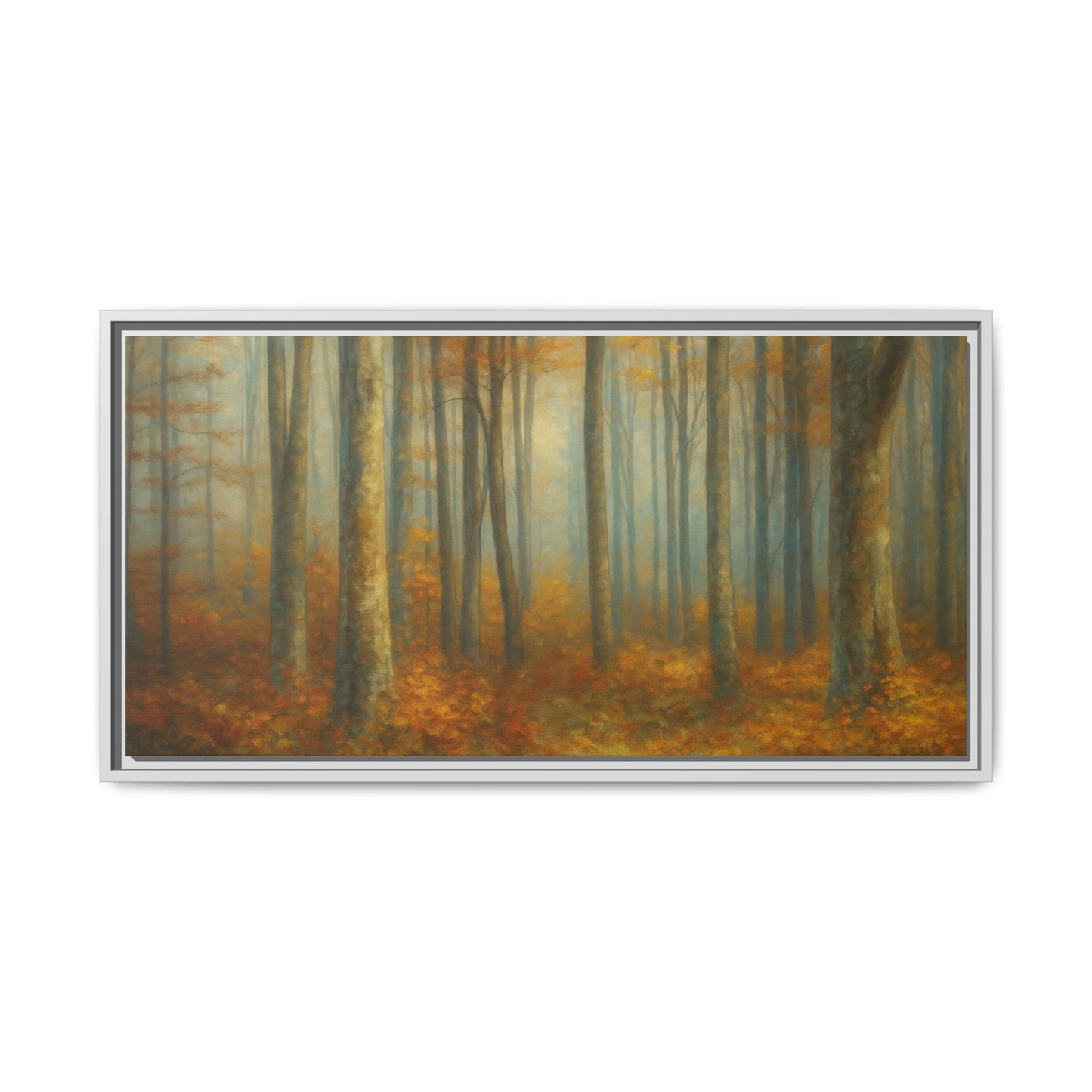 Autumn Forest Canvas Art, Framed Wall Decor, Rustic Home Decor, Nature Artwork, Gift for Nature Lovers