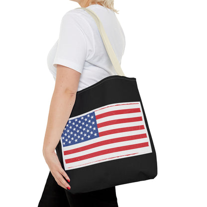 Patriotic Tote Bag, American Flag Carryall, Beach Bag, Reusable Shopping Tote, Independence Day Gift