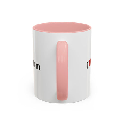 I Love Mom Accent Coffee Mug - Perfect Gift for Mother's Day & Special Occasions
