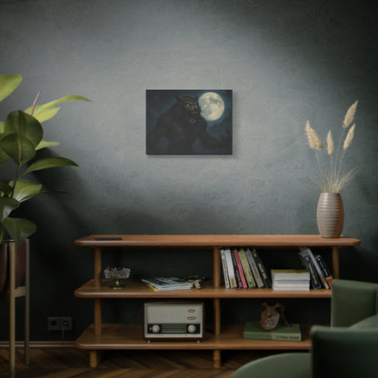 Werewolf Moon Canvas Art | Dark Fantasy Decor for Halloween, Gothic Home, Werewolf Lover Gift, Unique Wall Art, Spooky Decor