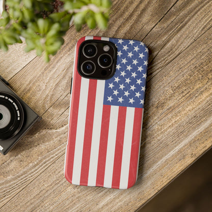 Patriotic Phone Case - Tough Cases for Veterans, USA Lovers, Independence Day, Memorial Day, Flag Design