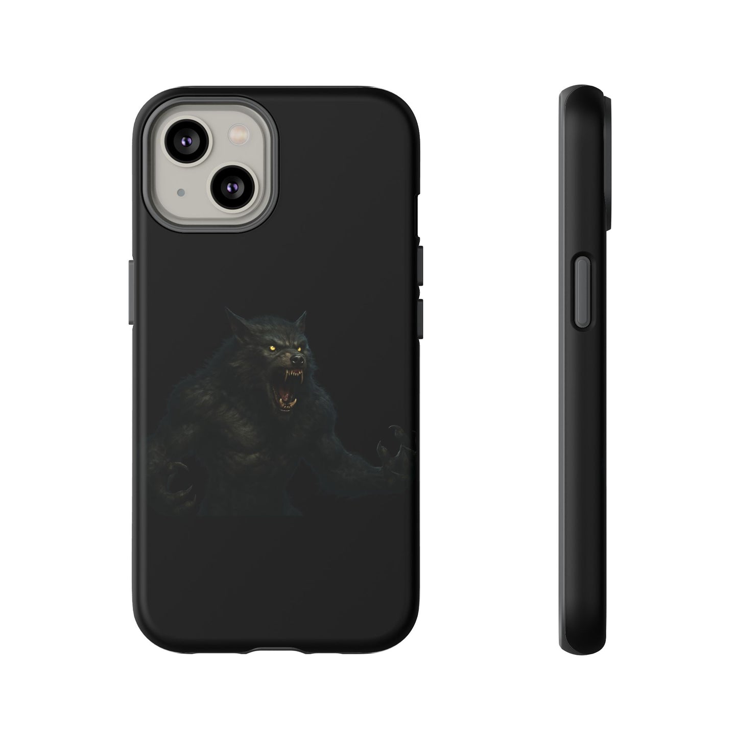 Werewolf Phone Case, Tough Cases, Black Panther Design, Gift for Animal Lovers, Phone Accessories, Fierce Phone Protection