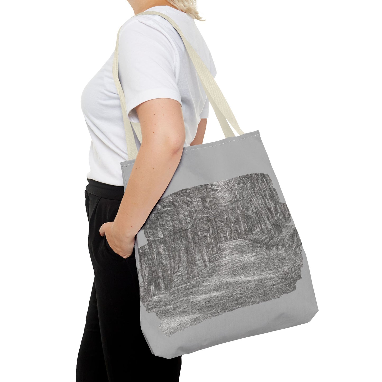 Scenic Path Tote Bag, Reversible Tote, Eco-Friendly Shopper, Outdoor Adventure Bag, Gift for Nature Lovers, Stylish Carryall