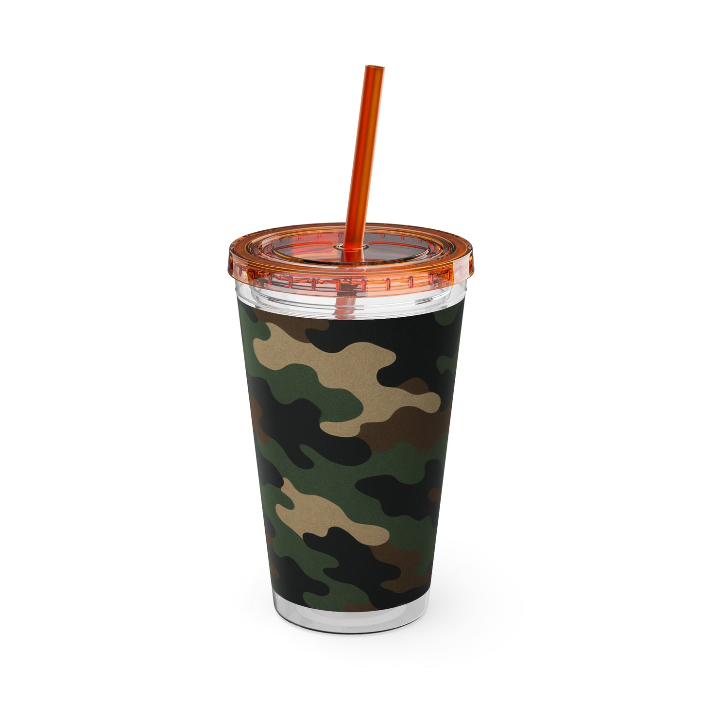 Stylish Camo Tumbler, 16oz Cup with Straw, Perfect for Outdoor Adventures, Gifts for Him, Travel Mug, Eco-friendly Drinkware, Camping