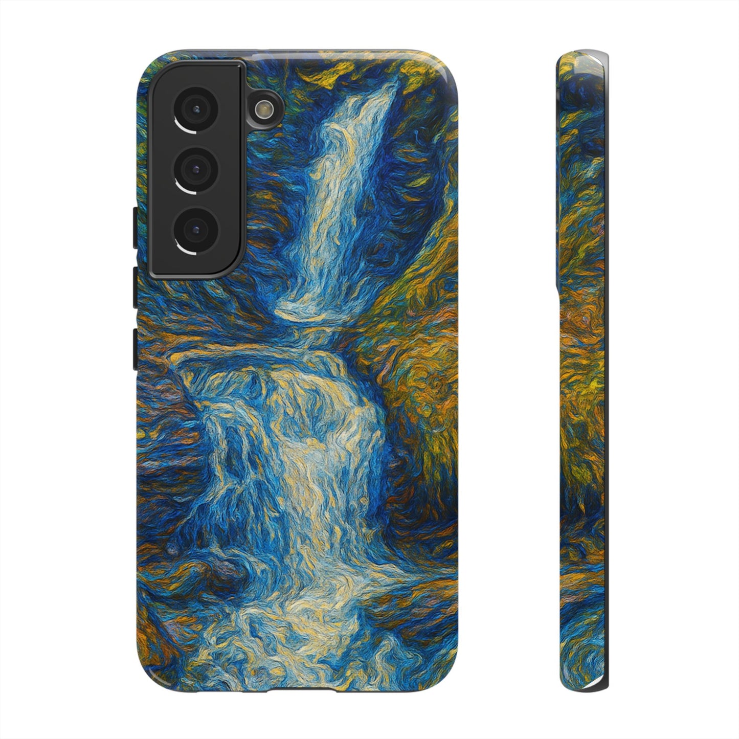 Artistic Phone Case - Waterfall Design, Unique Gift, Phone Accessory, Nature Lover, Original Artwork