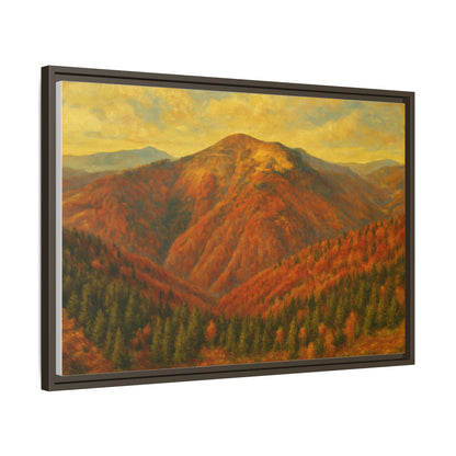 Autumn Landscape Wall Art, Cozy Home Decor, Nature Print, Framed Canvas, Fall Decorations, Gift Idea for Art Lovers