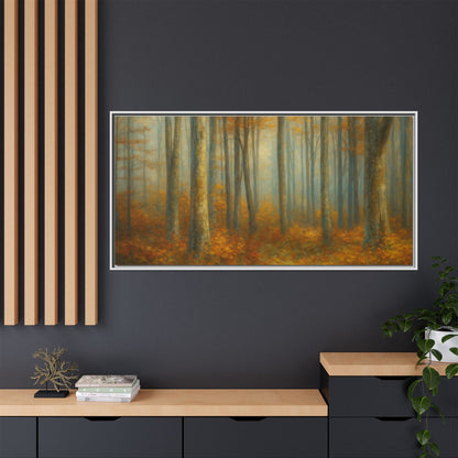 Autumn Forest Canvas Art, Framed Wall Decor, Rustic Home Decor, Nature Artwork, Gift for Nature Lovers