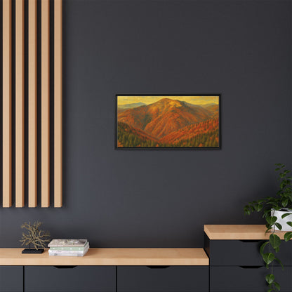 Autumn Landscape Wall Art, Cozy Home Decor, Nature Print, Framed Canvas, Fall Decorations, Gift Idea for Art Lovers