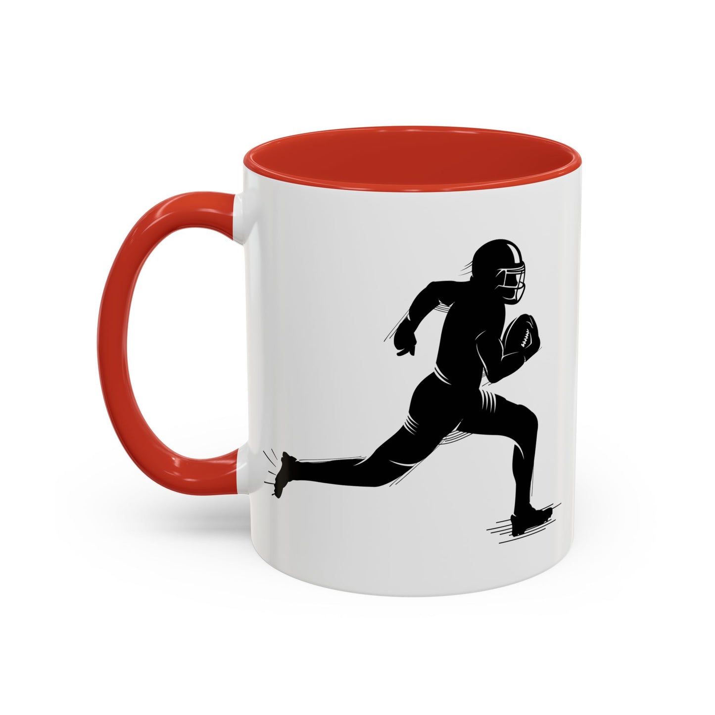 Football Player Themed Accent Coffee Mug, Sports Fan Gift, Unique Mug for Athletes, Coffee Lover, Game Day Essential