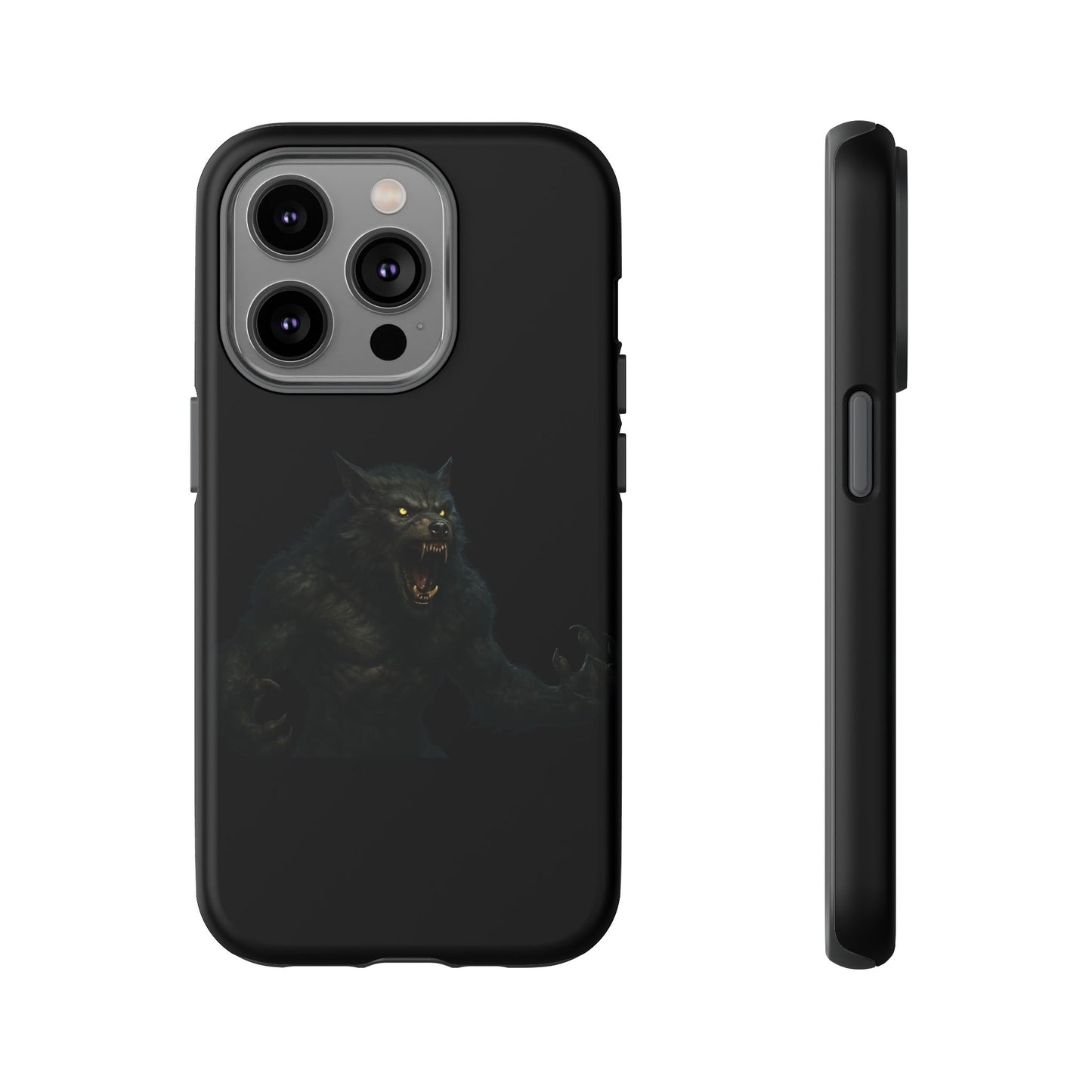 Werewolf Phone Case, Tough Cases, Black Panther Design, Gift for Animal Lovers, Phone Accessories, Fierce Phone Protection
