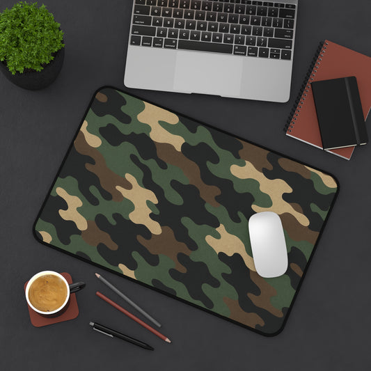 Camouflage Desk Mat - Stylish Workspace Decor, Gamer Mouse Pad, Home Office Accessory, Military Theme, Durable and Functional - product image