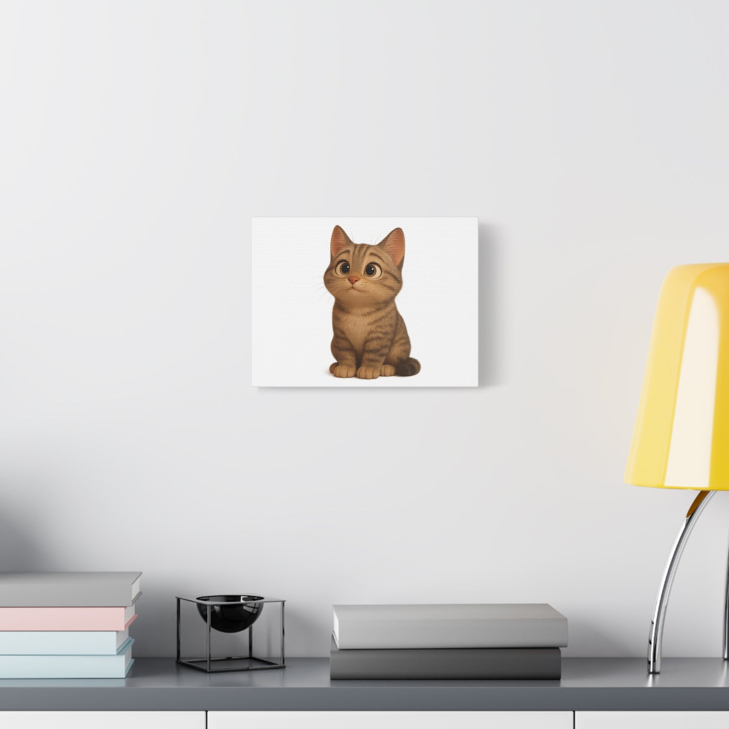 Adorable Cat Canvas Art, Cute Cat Wall Decor, Pet Lover Gift, Nursery Wall Art, Animal Print, Modern Home Decor
