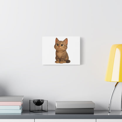 Adorable Cat Canvas Art, Cute Cat Wall Decor, Pet Lover Gift, Nursery Wall Art, Animal Print, Modern Home Decor