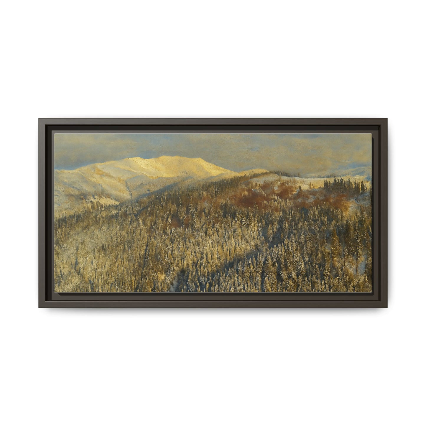 Framed Mountain Canvas Art, Perfect for Home Decor, Nature Wall Art, Gift for Nature Lovers, Cozy Atmosphere