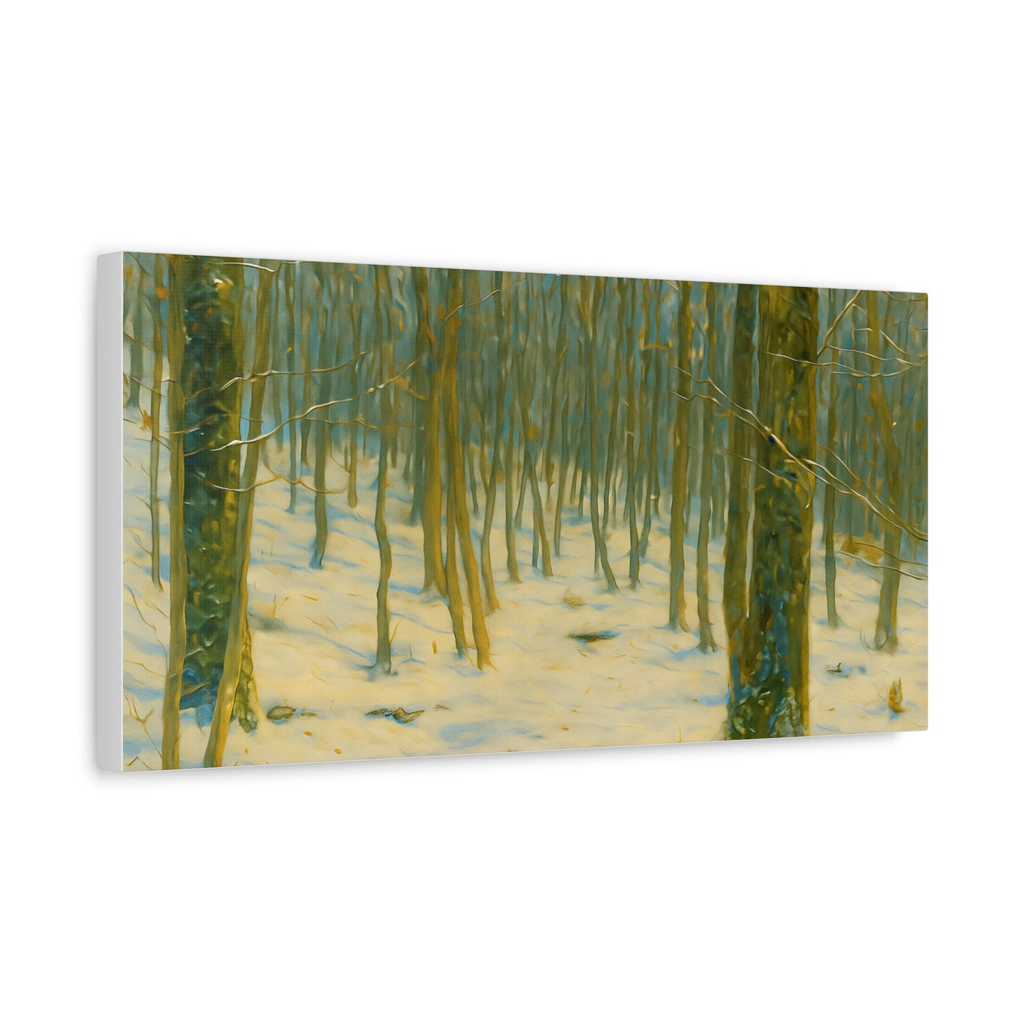 Winter Forest Matte Canvas Art Print, Nature Decor, Stretched Wall Art, Home Decor, Rustic Cabin Decoration, Gift for Nature Lovers