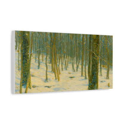 Winter Forest Matte Canvas Art Print, Nature Decor, Stretched Wall Art, Home Decor, Rustic Cabin Decoration, Gift for Nature Lovers