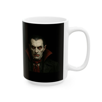 Gothic Dracula Vampire Ceramic Mug, Perfect for Halloween, Spooky Gifts, Coffee Lovers, Home Decor, 11oz & 15oz Sizes