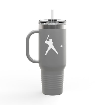 Baseball-Themed Insulated Travel Mug, Perfect for Fans & Athletes, Gift for Sports Lovers, 40oz Drinkware for Home & Road