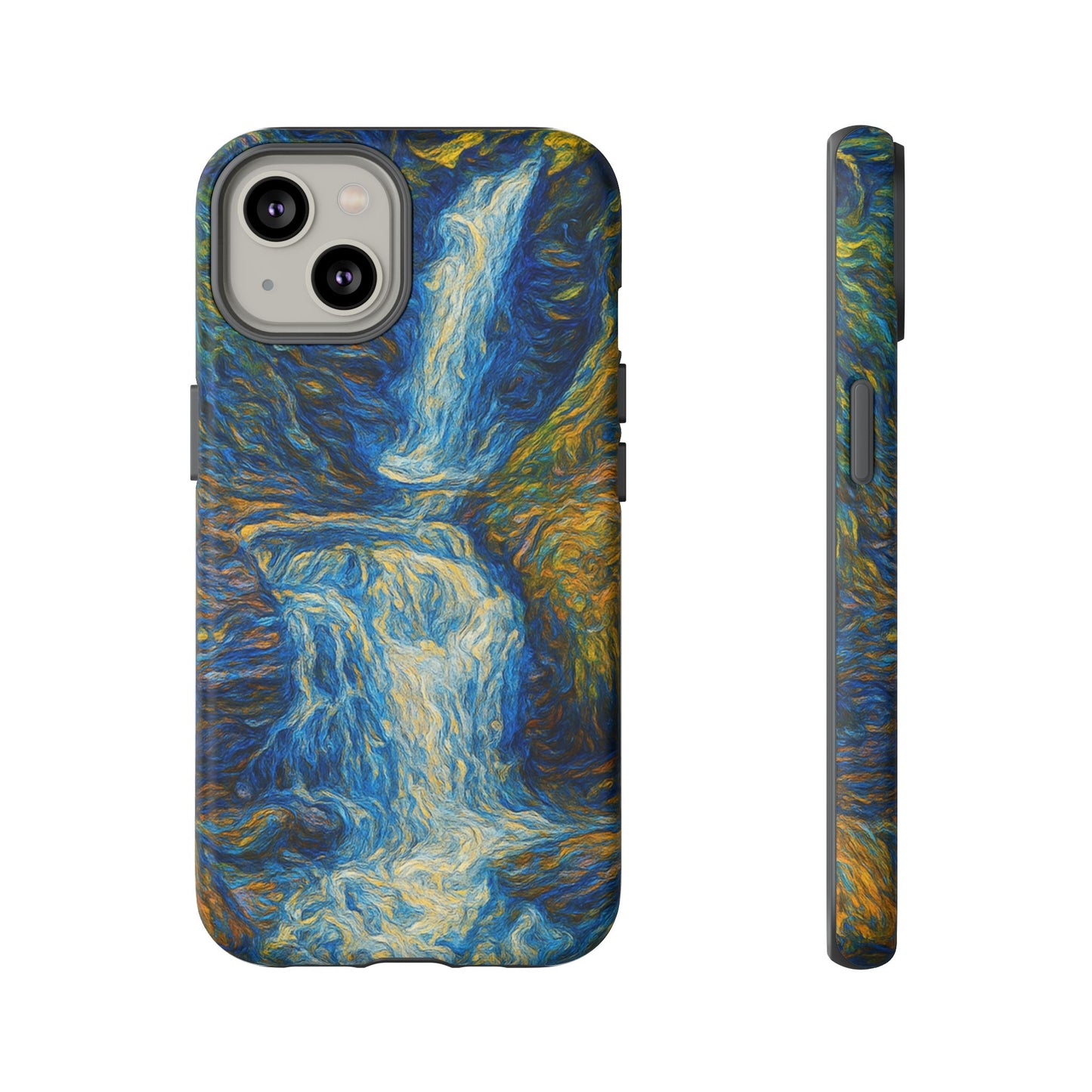 Artistic Phone Case - Waterfall Design, Unique Gift, Phone Accessory, Nature Lover, Original Artwork