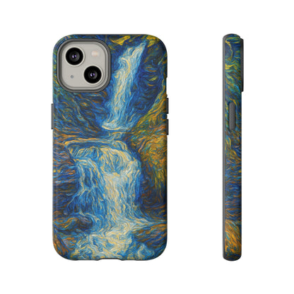 Artistic Phone Case - Waterfall Design, Unique Gift, Phone Accessory, Nature Lover, Original Artwork