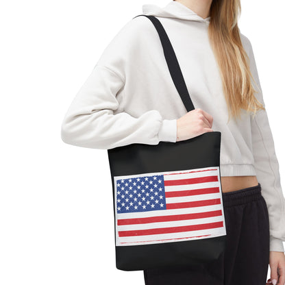 Patriotic Tote Bag, American Flag Carryall, Beach Bag, Reusable Shopping Tote, Independence Day Gift