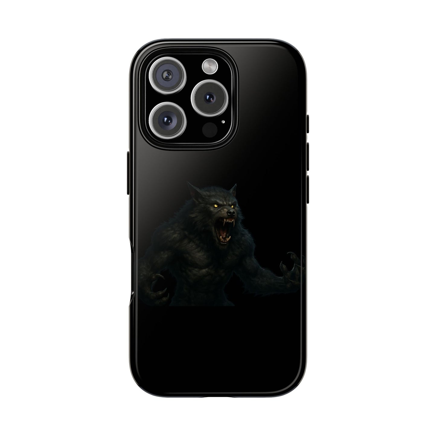 Werewolf Phone Case, Tough Cases, Black Panther Design, Gift for Animal Lovers, Phone Accessories, Fierce Phone Protection