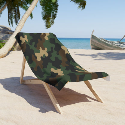 Camouflage Beach Towel, Summer Essentials, Poolside Accessory, Military Theme Towel, Outdoor Fun, Gift for Beach Lovers - product image