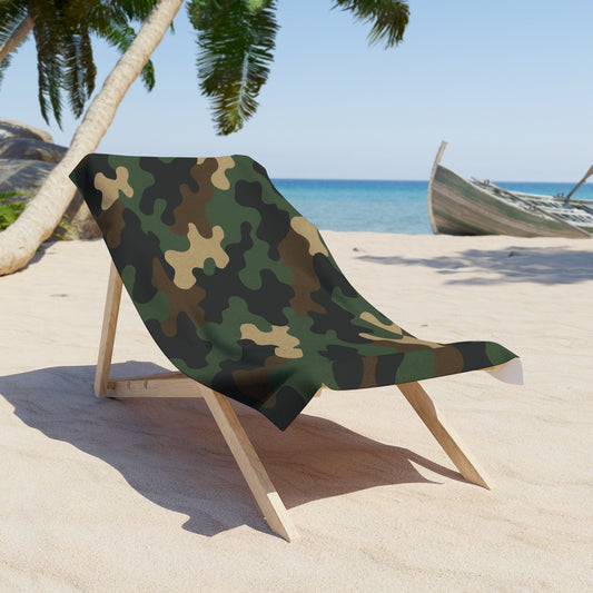 Camouflage Beach Towel, Summer Essentials, Poolside Accessory, Military Theme Towel, Outdoor Fun, Gift for Beach Lovers - product image