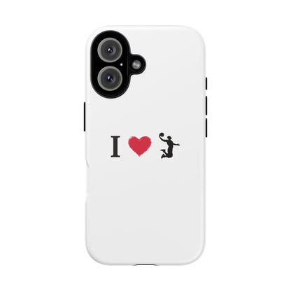 I Love Basketball Phone Case, Sporty Cell Cover, Basketball Gift for Players, Tough Cases, Love for Sports Accessories