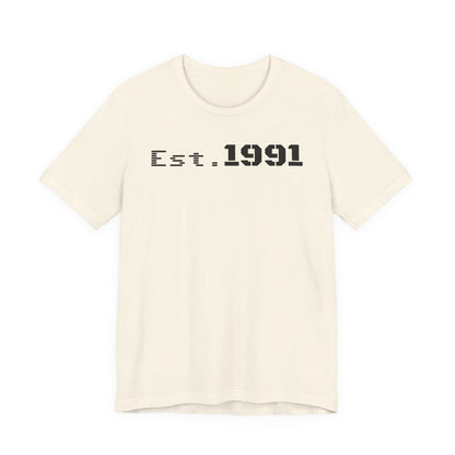 Established 1991 Unisex Jersey Tee | Vintage Anniversary Gift | Casual Wear, Birthday Shirt, Retro Style, Statement Tee, Gift for Him/Her