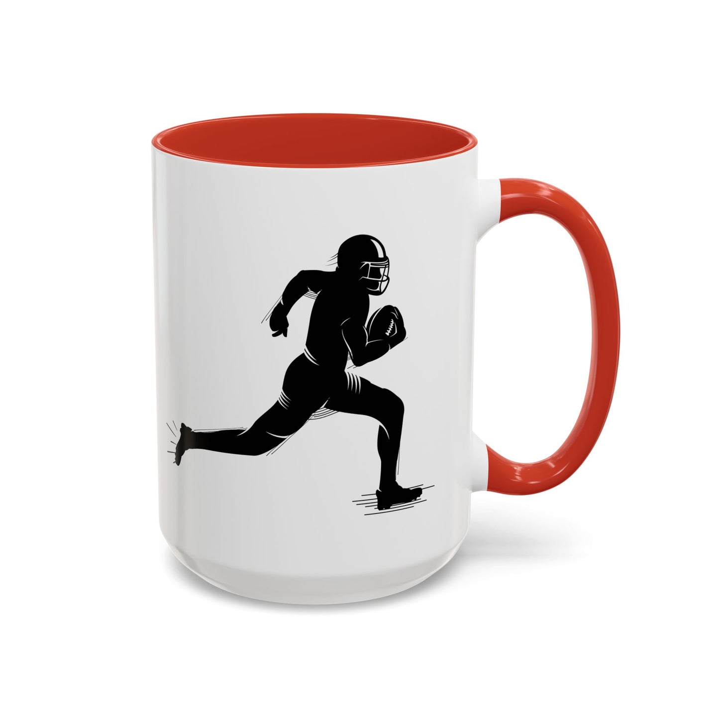 Football Player Themed Accent Coffee Mug, Sports Fan Gift, Unique Mug for Athletes, Coffee Lover, Game Day Essential