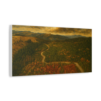 Stretched Canvas Art, Scenic Landscape Wall Decor, Nature Painting for Home, Rustic Room Accent, Gift for Nature Lovers